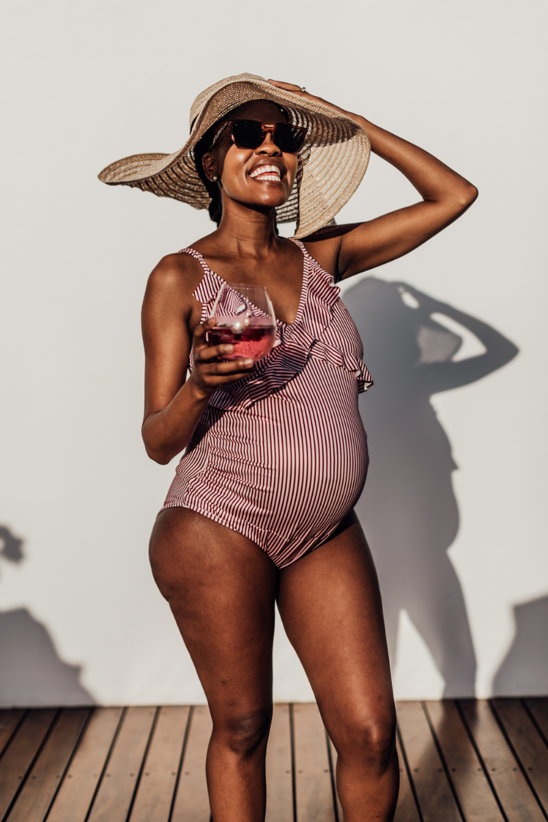 Nancy | Stripe frill | Pink | One Piece