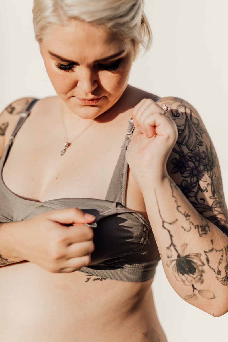 Kirsti | Super Stretch Nursing Bra | Grey
