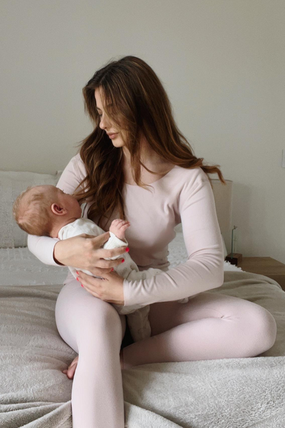 Loungewear Long Tee and Pants | Dusty Pink