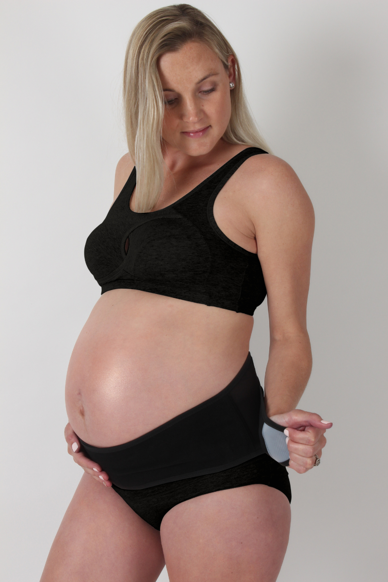 Kaitlyn Anti Sag Sports Bra and Panty Set | Black